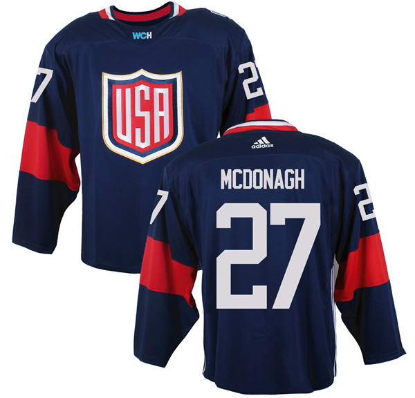 USA 27 Ryan McDonagh Navy 2016 World Cup of Hockey Premier Player Jersey