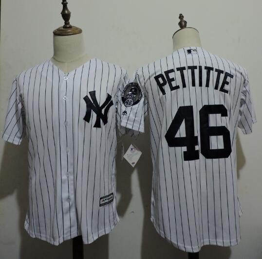 Yankees 46 Andy Pettitte White New Cool Base Jersey