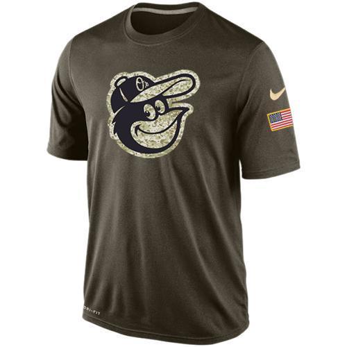 Nike Baltimore Orioles Olive Green Salute To Service Dri Fit Men's T-Shirt