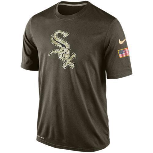 Nike Chicago White Sox Olive Green Salute To Service Dri Fit Men's T-Shirt