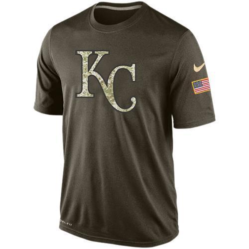 Nike Kansas City Royals Olive Green Salute To Service Dri Fit Men's T-Shirt