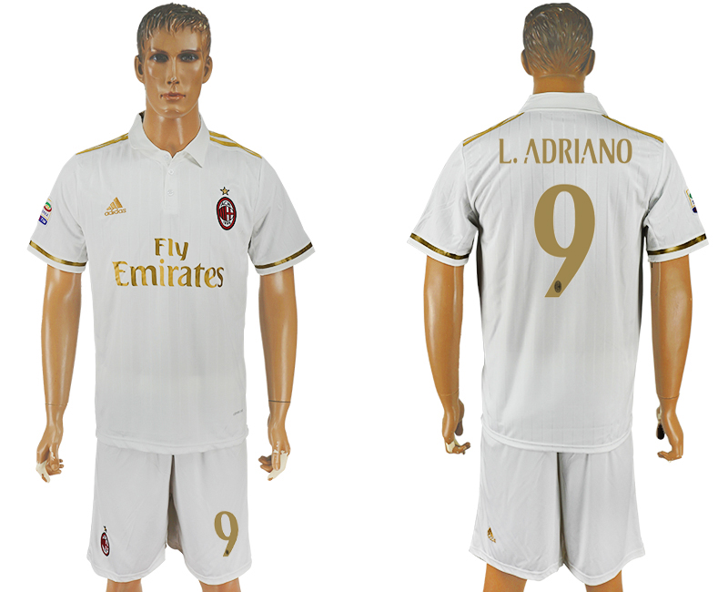 2016-17 AC Milan 9 L.ADRIANO Away Soccer Jersey