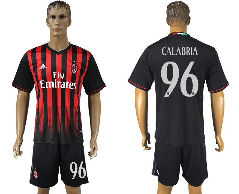 2016-17 AC Milan 96 CALABRIA Home Soccer Jersey