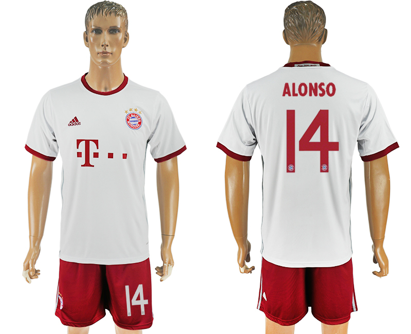 2016-17 Bayern Munich 14 ALONSO Third Away Soccer Jersey