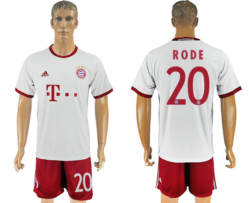 2016-17 Bayern Munich 20 RODE Third Away Soccer Jersey