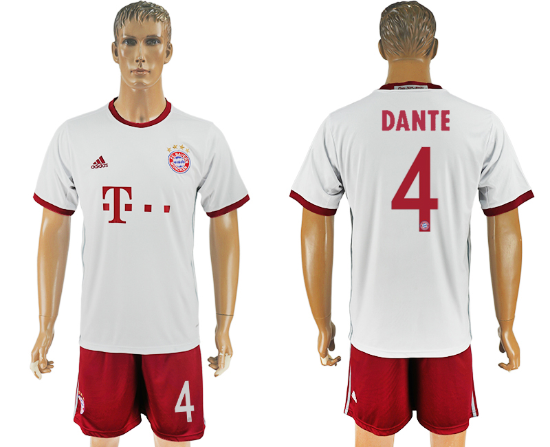 2016-17 Bayern Munich 4 DANTE Third Away Soccer Jersey