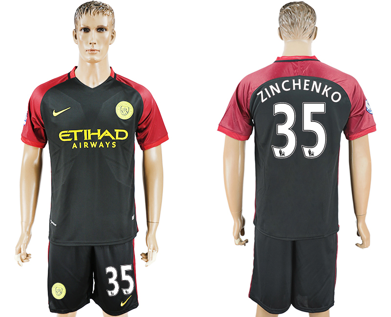 2016-17 Manchester City 35 JOVETIC Away Soccer Jersey