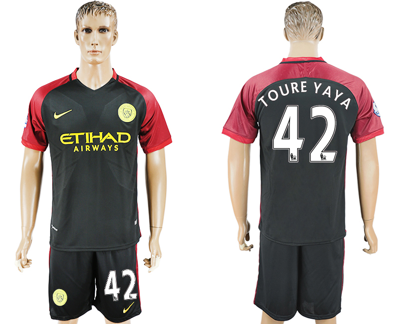2016-17 Manchester City 42 TOURE YAYA Away Soccer Jersey