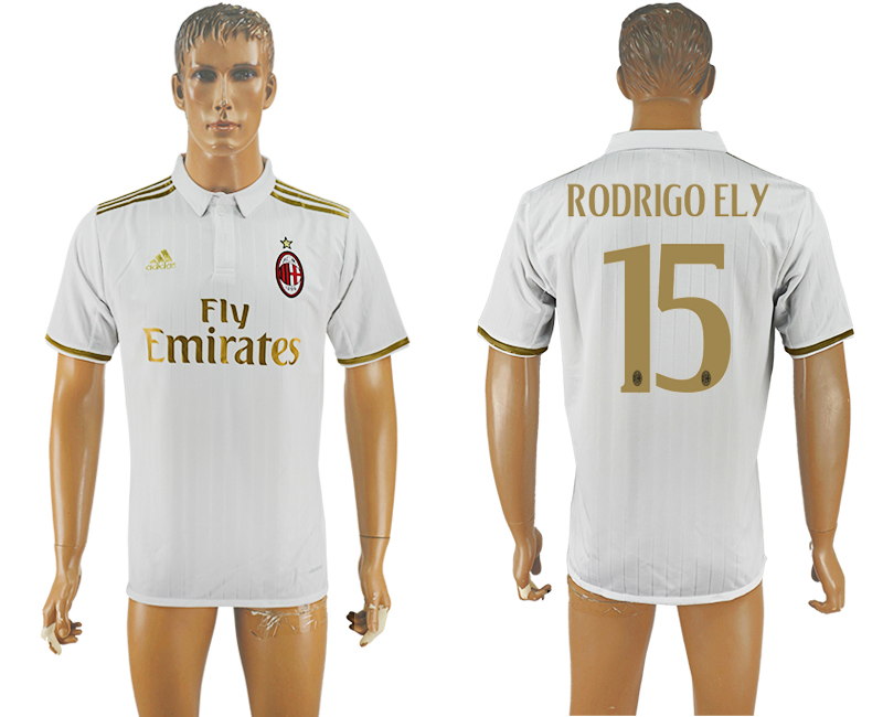 2016-17 AC Milan 15 RODRIGO ELY Away Thailand Soccer Jersey 2016-17 AC Milan 15 RODRIGO ELY Away Thailand Soccer Jersey