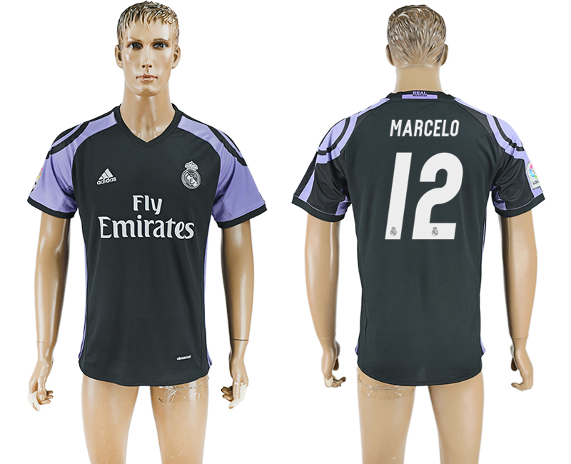 2016-17 Real Madrid 12 MARCELO Third Away Thailand Soccer Jersey