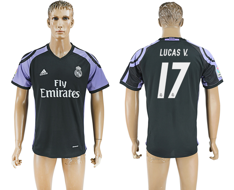 2016-17 Real Madrid 17 LUCAS V. Third Away Thailand Soccer Jersey 2016-17 Real Madrid 17 LUCAS V. Third Away Thailand Soccer Jersey