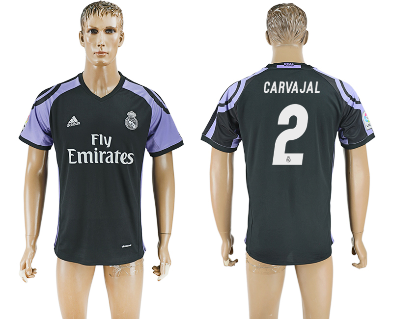 2016-17 Real Madrid 2 CARVAJAL Third Away Thailand Soccer Jersey 2016-17 Real Madrid 2 CARVAJAL Third Away Thailand Soccer Jersey