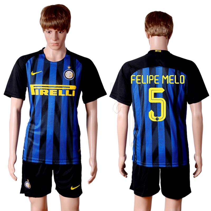 2016-17 Inter Milan 5 FELIPE MELO Home Soccer Jersey