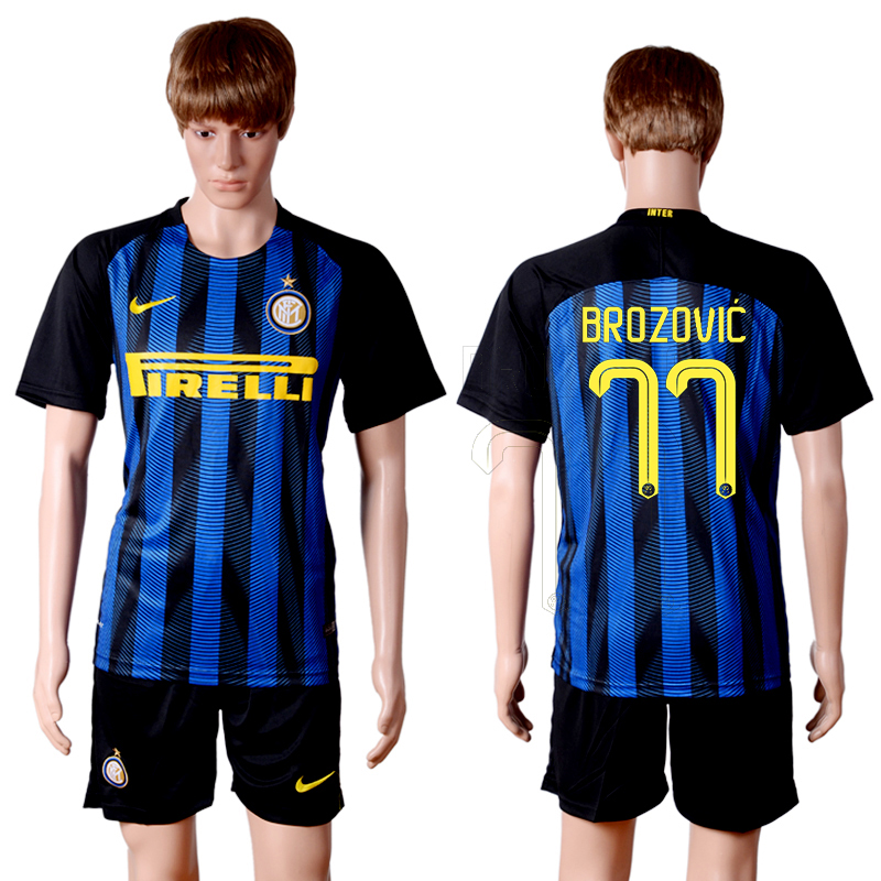 2016-17 Inter Milan 77 BROZOVIC Home Soccer Jersey