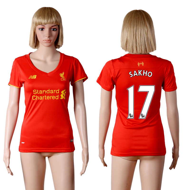 2016-17 Liverpool 17 SAKHO Home Women Soccer Jersey