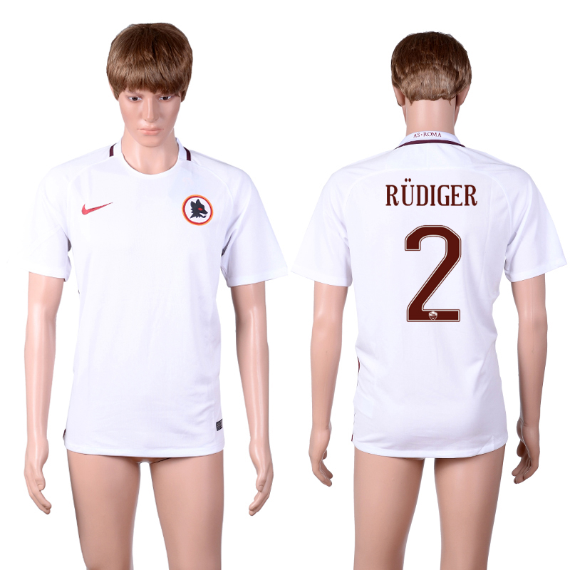 2016-17 Roma 2 RUDIGER Away Thailand Soccer Jersey