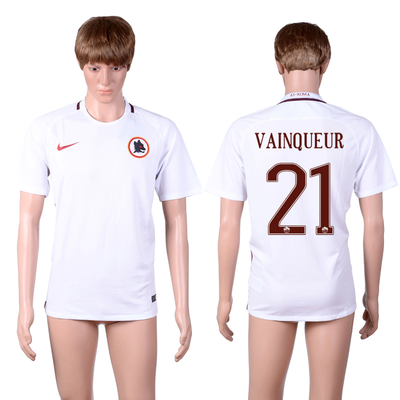 2016-17 Roma 21 VAINQUEUR Away Thailand Soccer Jersey 2016-17 Roma 21 VAINQUEUR Away Thailand Soccer Jersey