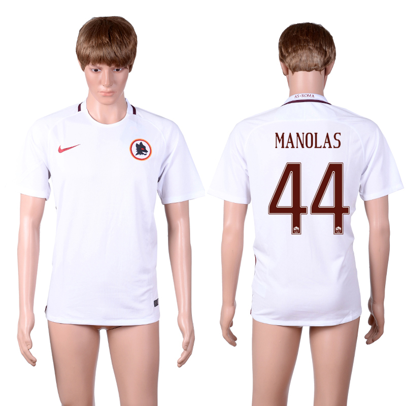 2016-17 Roma 44 MANOLAS Away Thailand Soccer Jersey 2016-17 Roma 44 MANOLAS Away Thailand Soccer Jersey