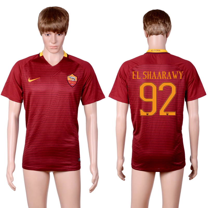 2016-17 Roma 92 EL SHAARAWY Home Thailand Soccer Jersey