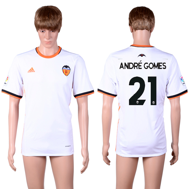 2016-17 Valencia 21 ANDRE GOMES Home Thailand Soccer Jersey