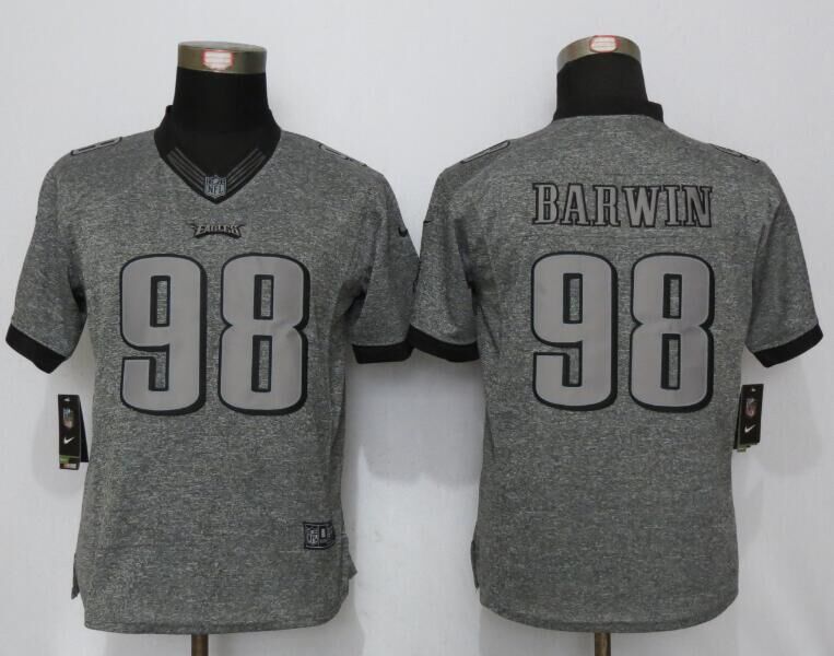 Nike Eagles 98 Connor Barwin Gray Gridiron Gray Women Limited Jersey