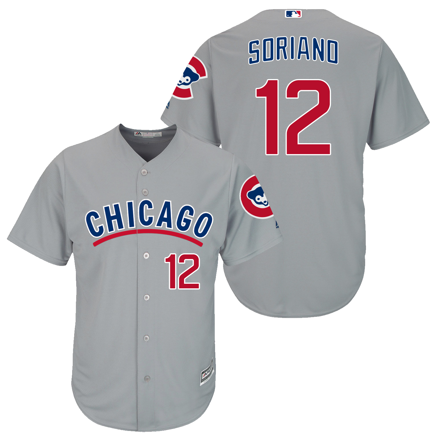 Cubs 12 Alfonso Soriano Grey New Cool Base Jersey