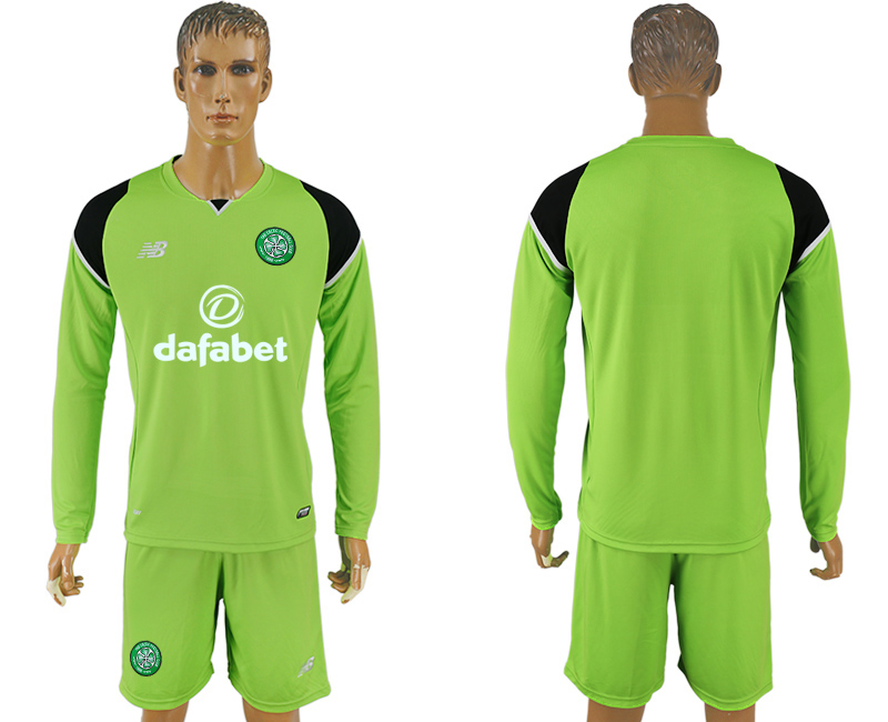 2016-17 Celtics Green Goalkeeper Long Sleeve Soccer Jersey