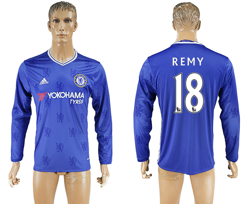 2016-17 Chelsea 18 REMY Home Long Sleeve Thailand Soccer Jersey