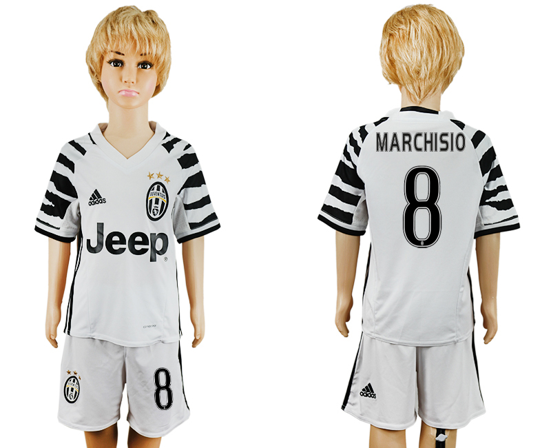 2016-17 Juventus 8 MARCHISIO Third Away Youth Soccer Jersey