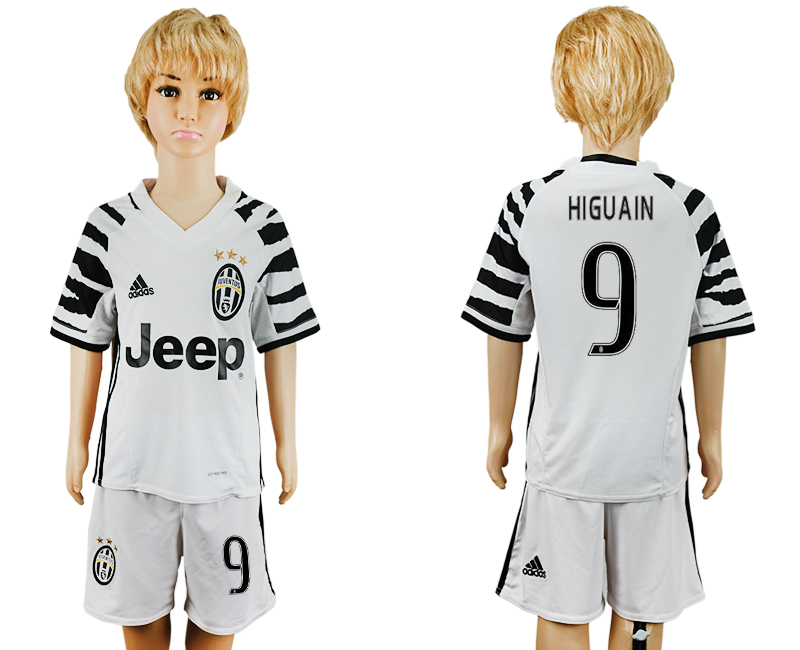 2016-17 Juventus 9 HIGUAIN Third Away Youth Soccer Jersey