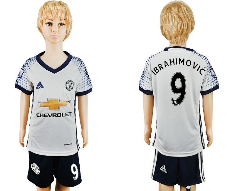 2016-17 Manchester United 9 IBRAHIMOVIC Third Away Youth Soccer Jersey