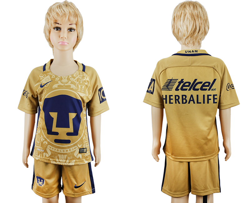 2016-17 Pumas UNAM Home Youth Soccer Jersey