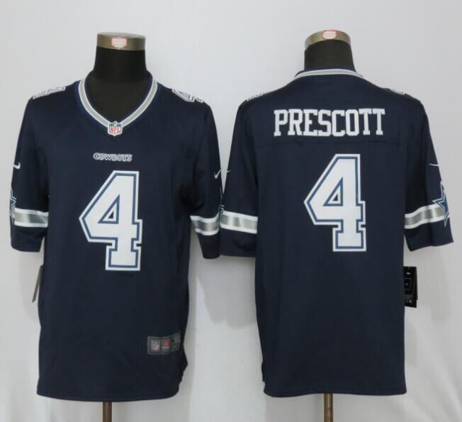 Nike Cowboys 4 Dak Prescott Blue Limited Jersey