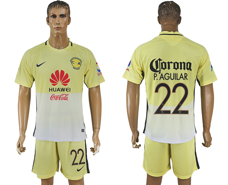 2016-17 Club America 22 P.AGUILAR Home Soccer Jersey