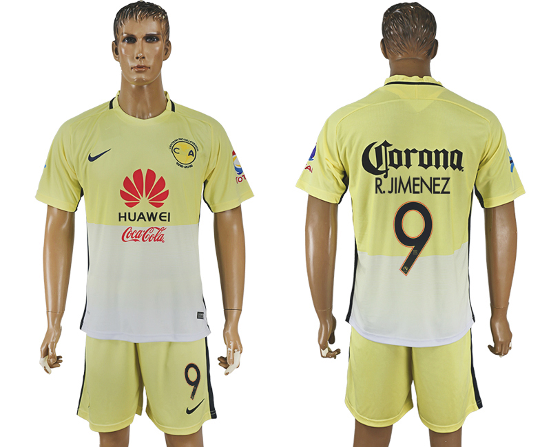 2016-17 Club America 9 R.JIMENEZ Home Soccer Jersey
