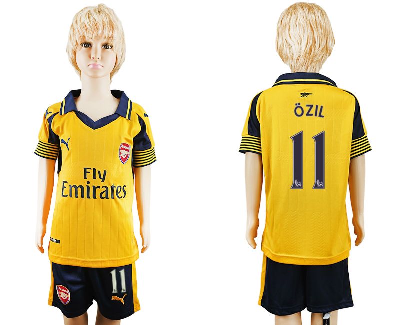 2016-17 Arsenal 11 OZIL Away Youth Soccer Jersey