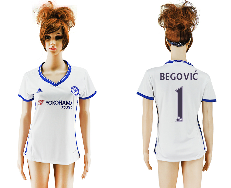 2016-17 Chelsea 1 BEGOVIC Third Away Women Soccer Jersey