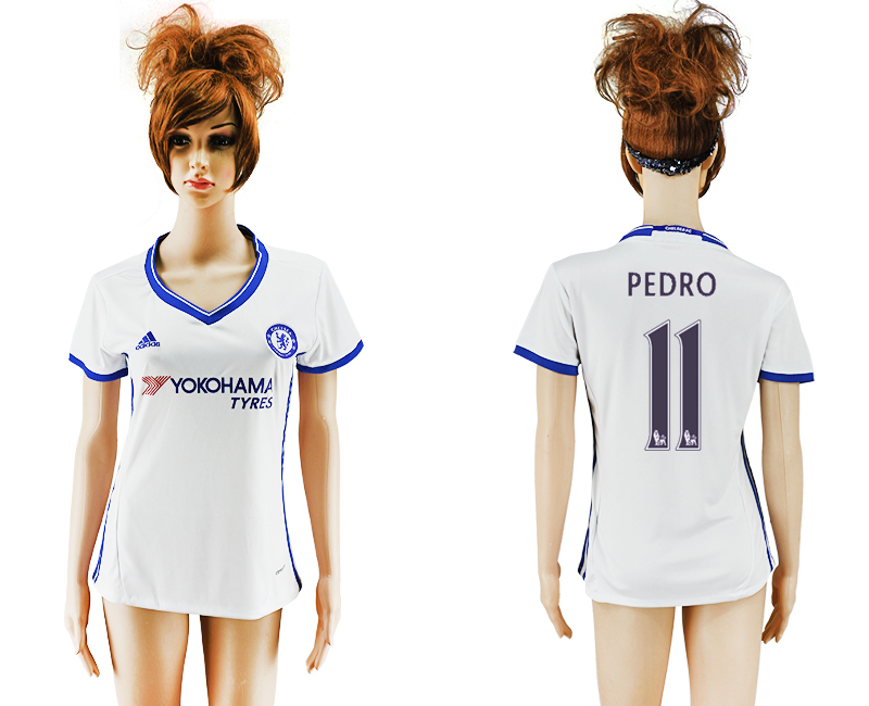 2016-17 Chelsea 11 PEDRO Third Away Women Soccer Jersey