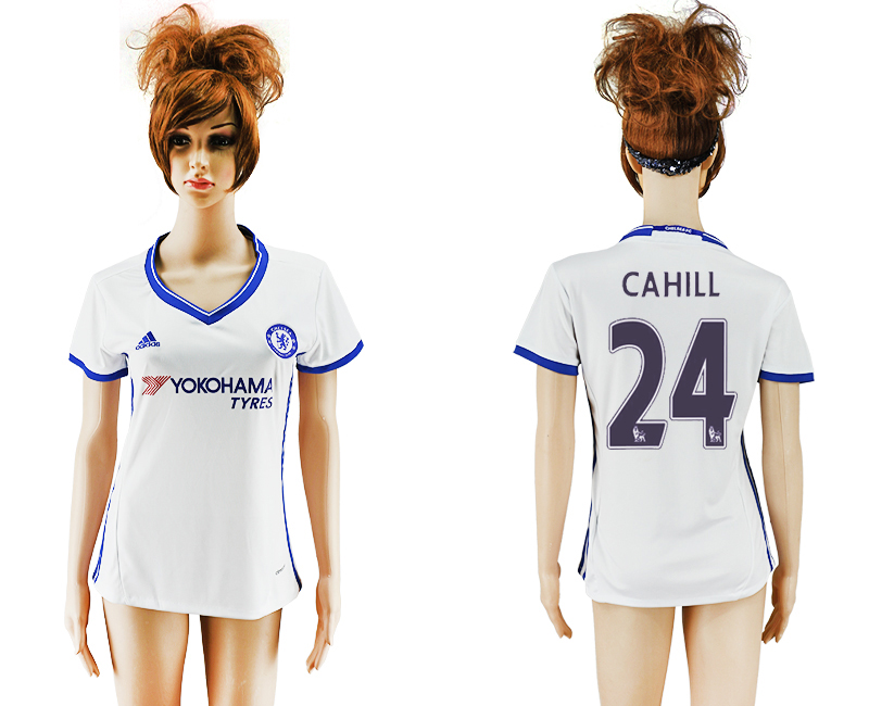 2016-17 Chelsea 24 CAHILL Third Away Women Soccer Jersey