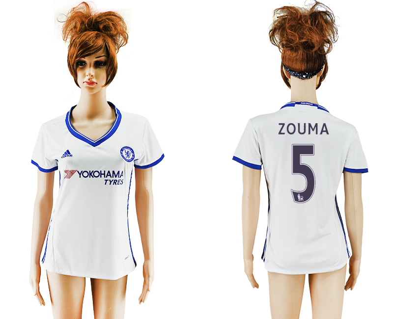 2016-17 Chelsea 5 ZOUMA Third Away Women Soccer Jersey