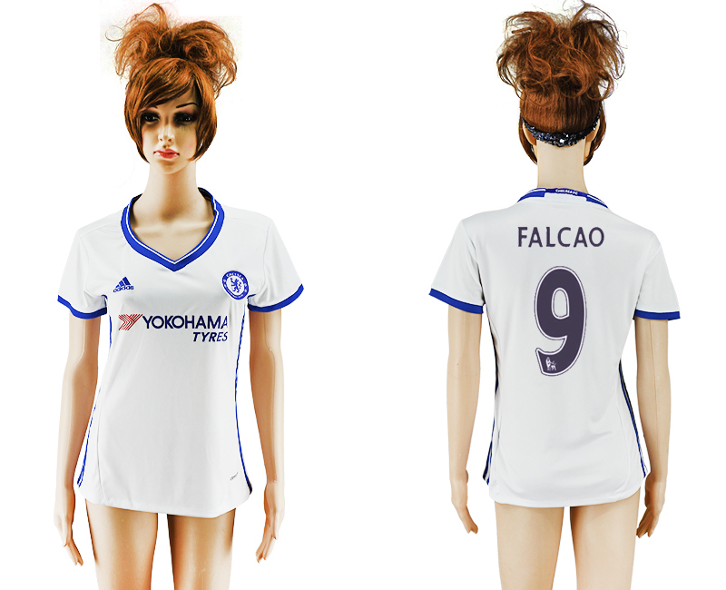 2016-17 Chelsea 9 FALCAO Third Away Women Soccer Jersey