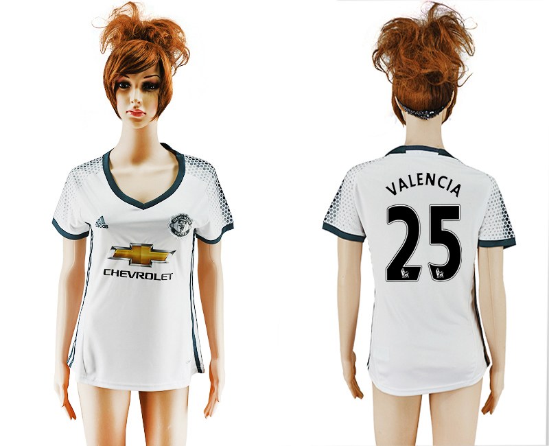 2016-17 Manchester United 25 VALENCIA Third Away Women Soccer Jersey 2016-17 Manchester United 25 VALENCIA Third Away Women Soccer Jersey