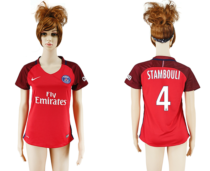 2016-17 Paris Saint-Germain 4 STAMBOULI Away Women Soccer Jersey