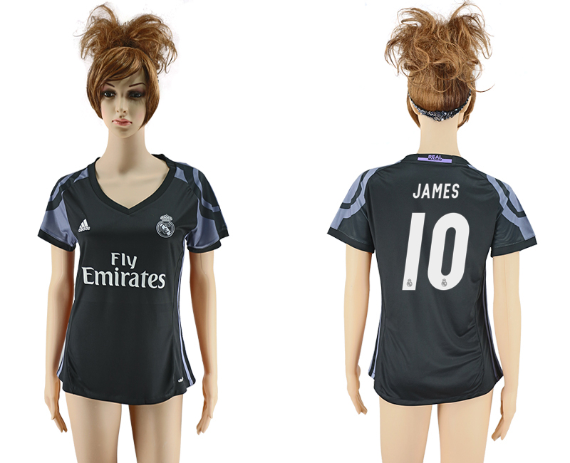 2016-17 Real Madrid 10 JAMES Third Away Women Soccer Jersey