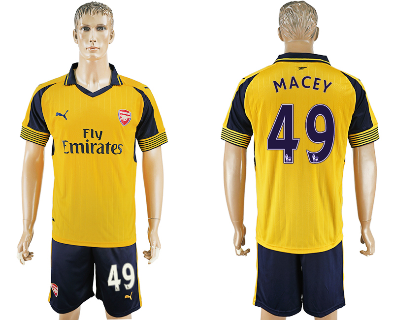 2016-17 Arsenal 49 MACEY Away Soccer Jersey