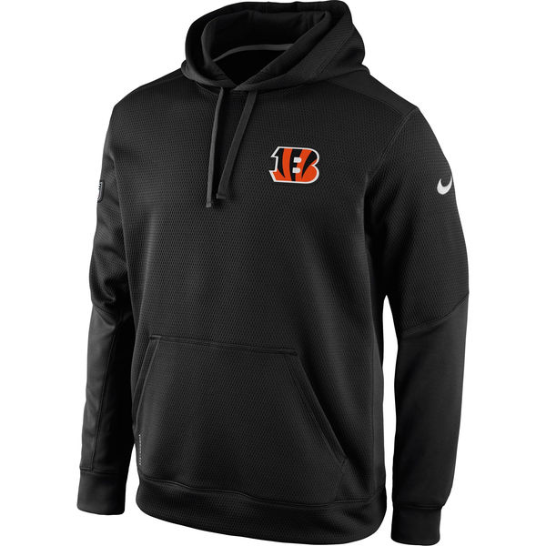 Nike Cincinnati Bengals Black Ko Chain Fleece Pullover Performance Hoodie