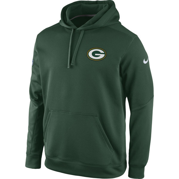 Nike Green Bay Packers Green Ko Chain Fleece Pullover Performance Hoodie