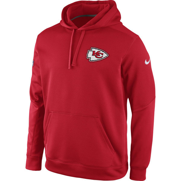 Nike Kansas City Chiefs Red Ko Chain Fleece Pullover Performance Hoodie