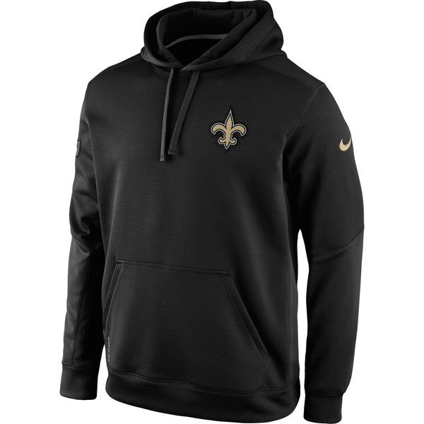 Nike New Orleans Saints Black Ko Chain Fleece Pullover Performance Hoodie - Click Image to Close