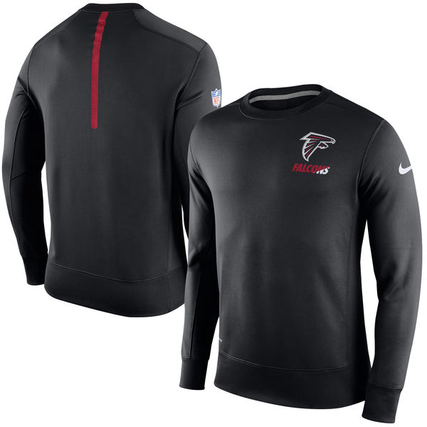 Nike Atlanta Falcons Black 2015 Sideline Crew Fleece Performance Sweatshirt